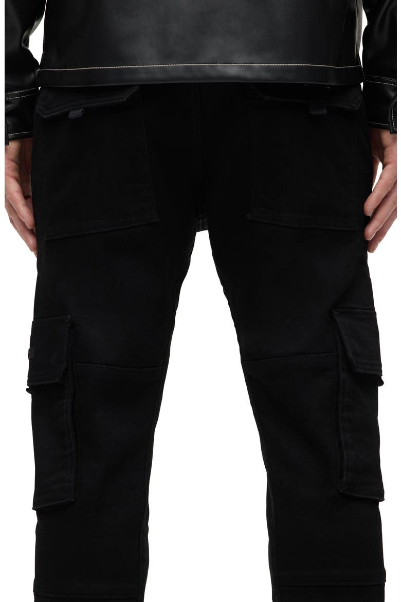 Skinny Cargo Jeans, Alternate, color, RAVEN
