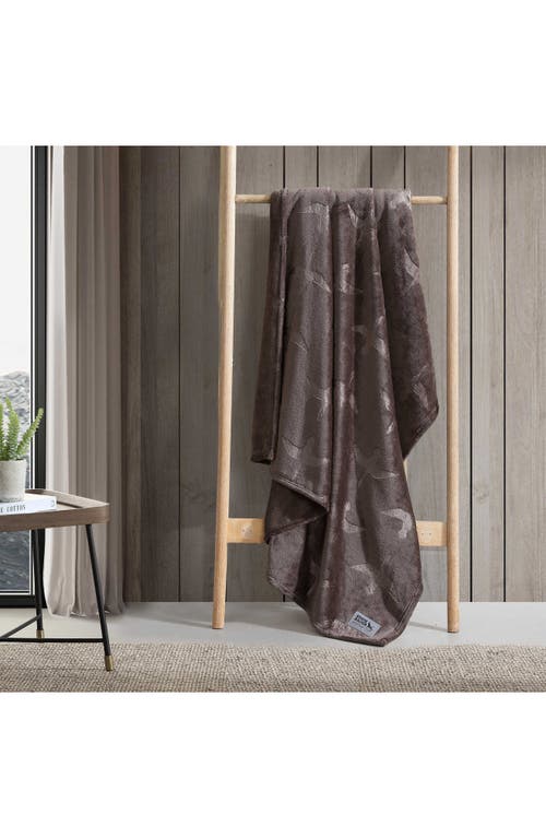 Eddie Bauer Geese Throw Blanket In Dark Brown