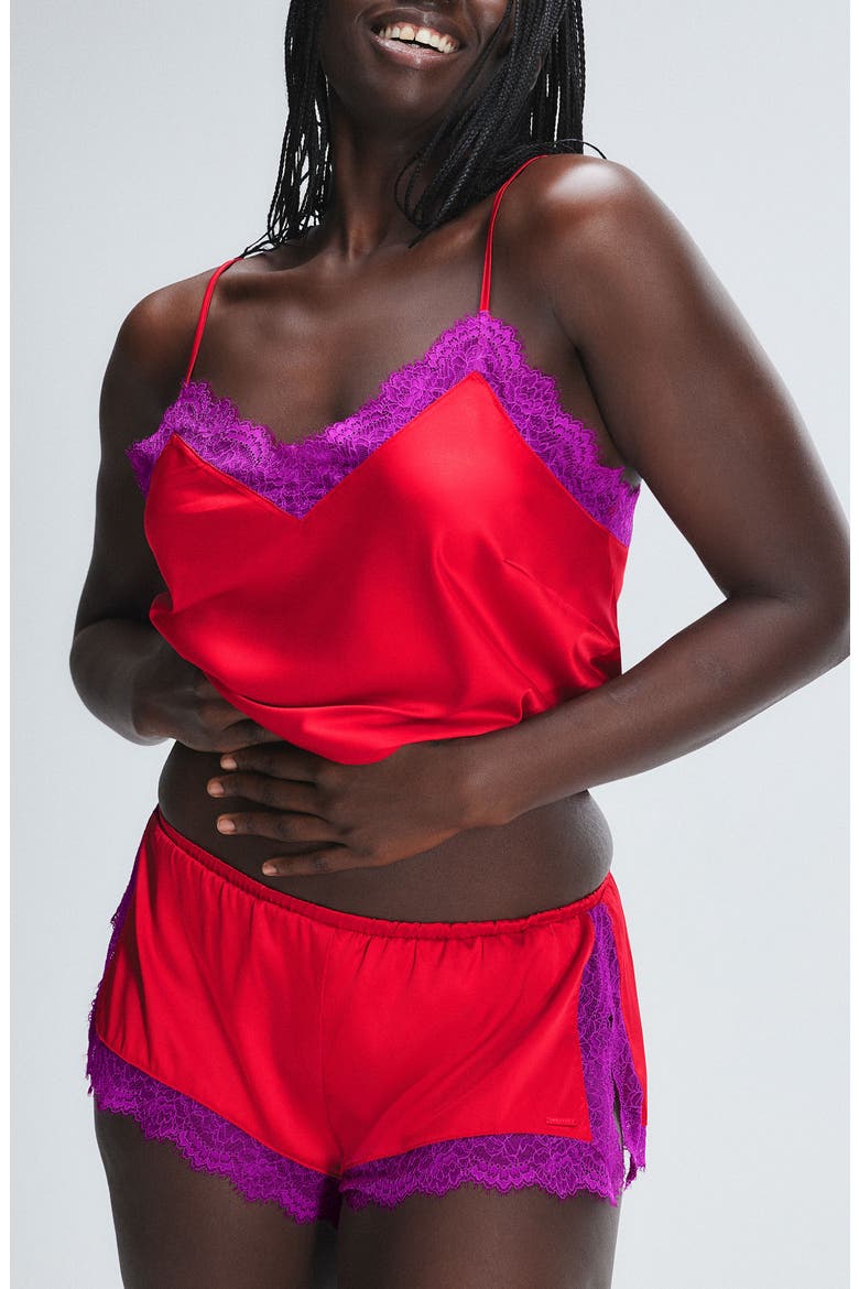 Fire Desire Lace Sleep Camisole, Main, color, TIMELESS RED