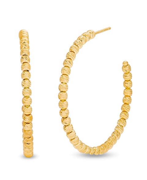 Yellow Flash Plated Sterling Silver Hoop Earrings