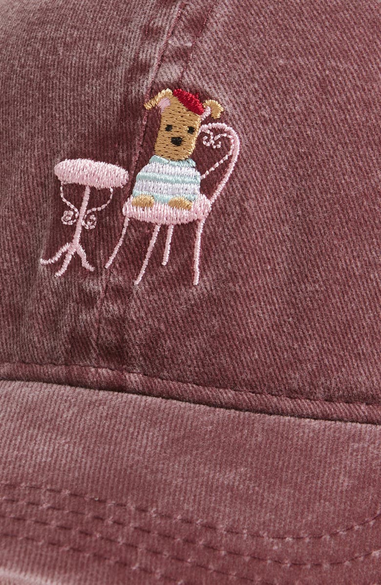 FRASIER STERLING Bonjour Cotton Canvas Baseball Cap, Alternate, color, Burgundy