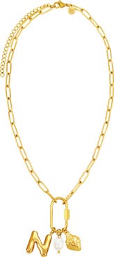 Petit Moments Carabiner Initial Necklace