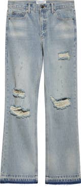 MIDNIGHT RODEO Ripped Release Hem Flare Jeans