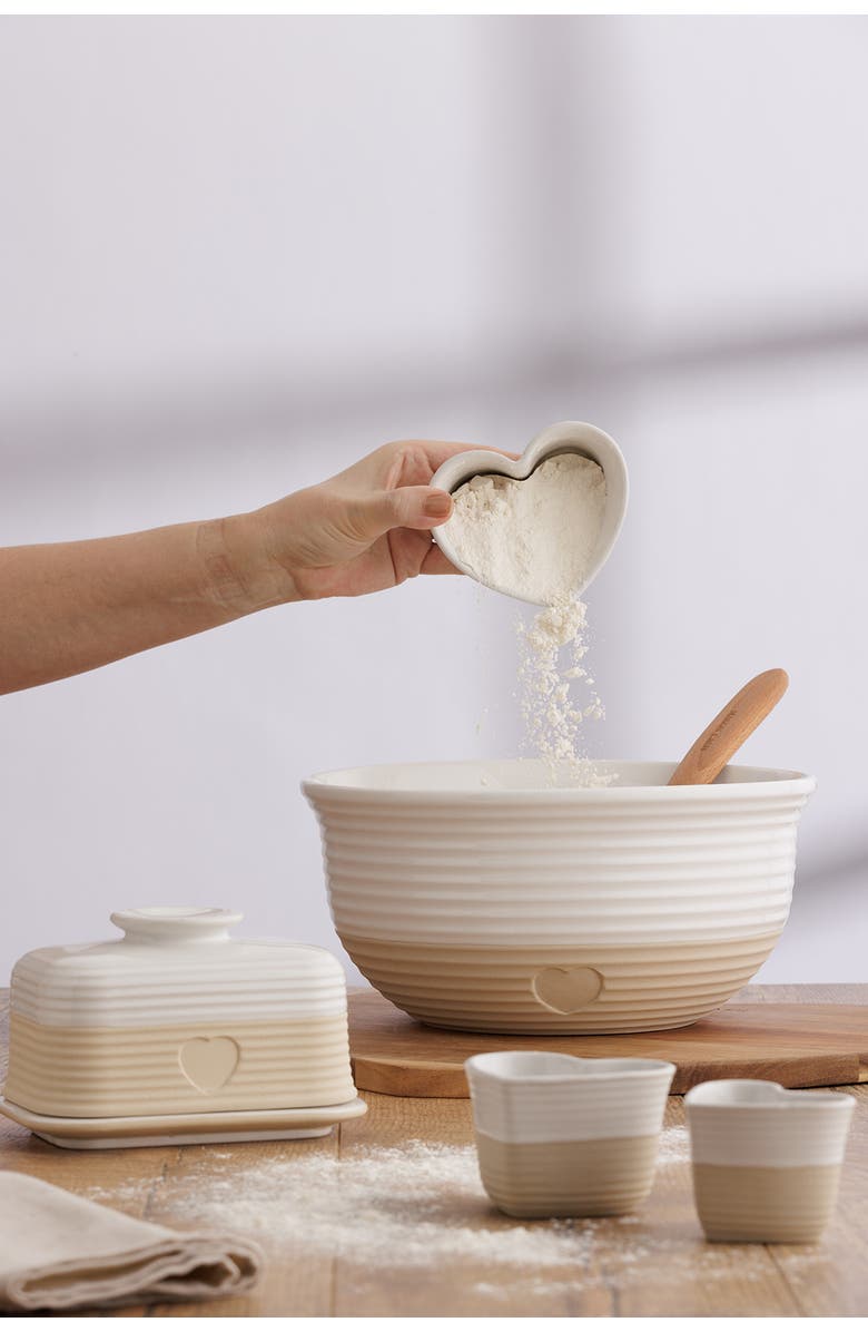 MASON CASH Rustic Charm Measuring Cups, Set of 3 Stoneware Cups, Alternate, color, Beige