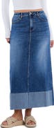 Wash Lab Denim Cuffed Denim Maxi Skirt