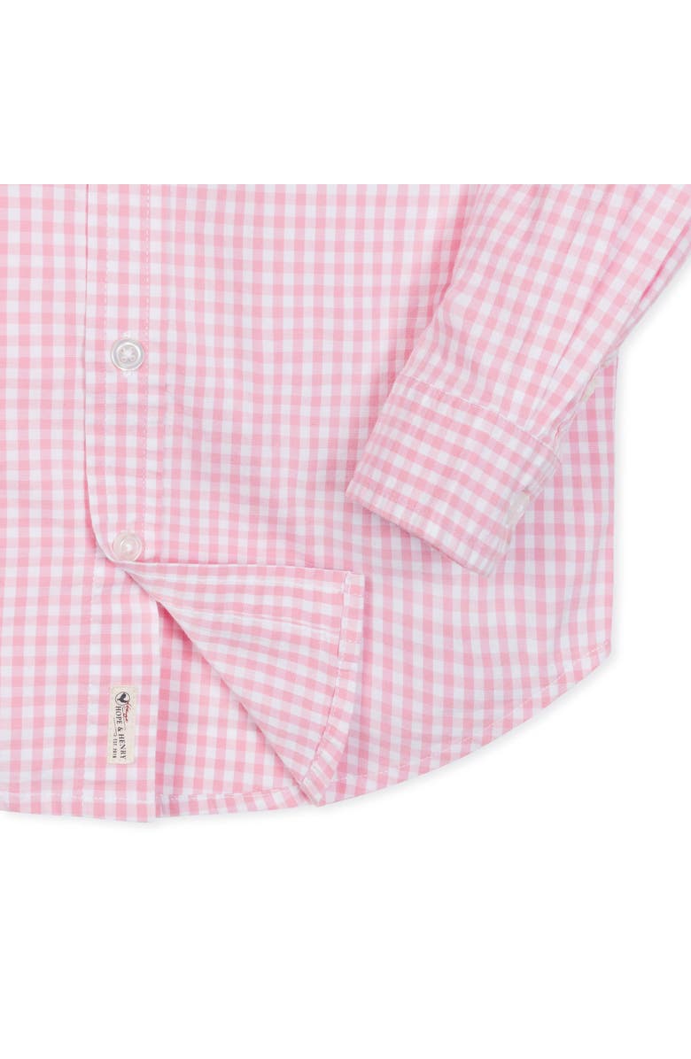 Hope & Henry Boys' Organic Stretch Poplin Shirt, Kids, Alternate, color, Classic Pink Gingham