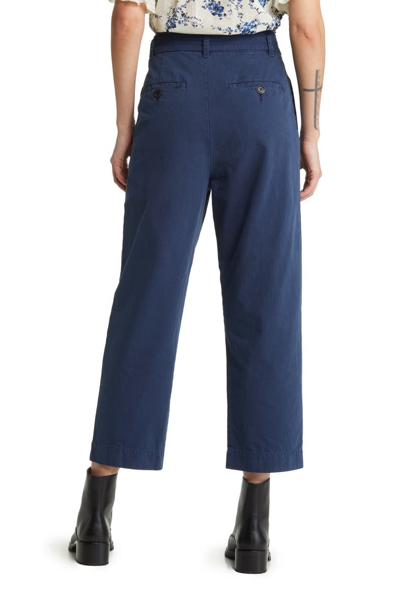 The Statesman Tie Waist Trousers, Alternate, color, NAVY