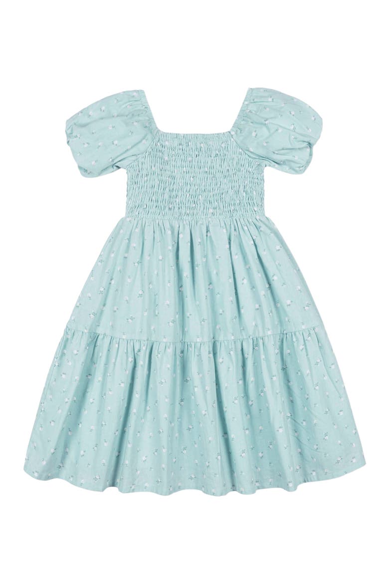 Girls' Smocked Bubble Sleeve Dress, Kids, Alternate, color, Tea Room Floral