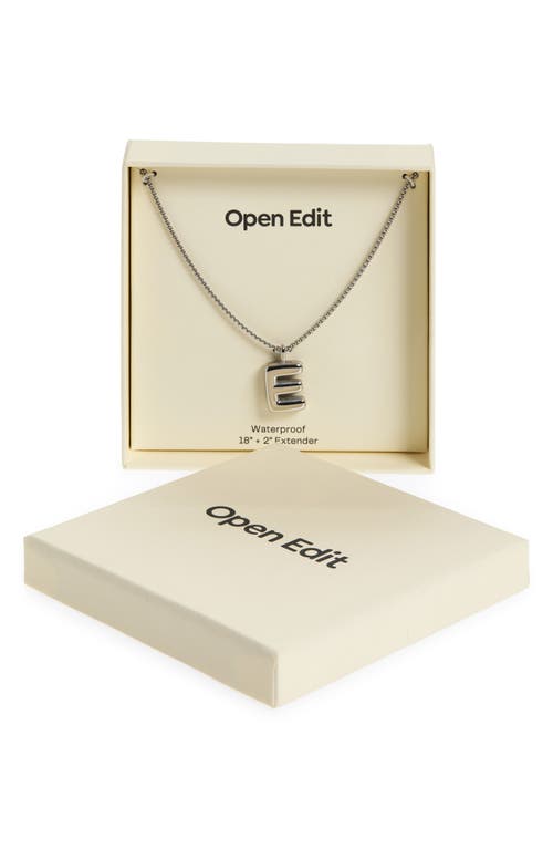 Open Edit Waterproof Bubble Initial Pendant Necklace