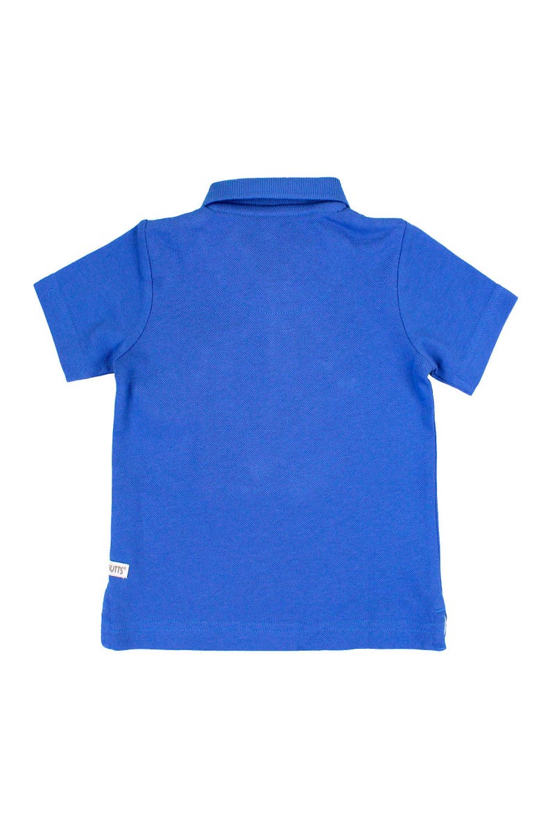 RuggedButts Baby Boys Pique Short Sleeve Polo Shirt, Alternate, color, Sonic Blue