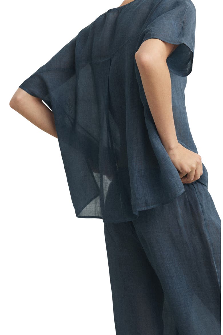 Ramie Top, Alternate, color, INK BLUE