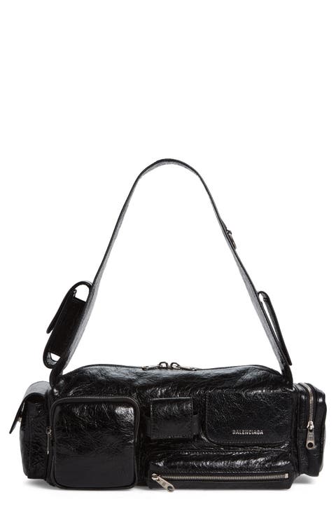 Small Superbusy Crinkle Leather Sling Bag