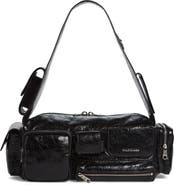 Balenciaga Small Superbusy Crinkle Leather Sling Bag