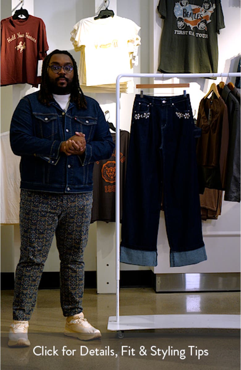 Bobbie Rhinestone Detail Carpenter Jeans, sales video thumbnail