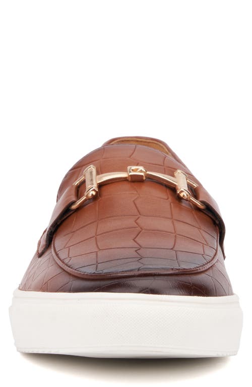 X-ray Xray Zeth Croc Embossed Horsebit Loafer In Cognac