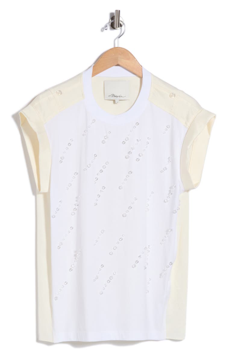 Rainfall Embellished Combo T-Shirt, Alternate, color, WHITE MULTI