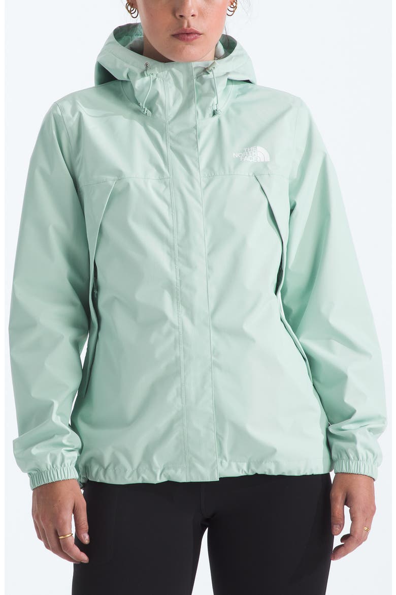 Antora Waterproof Hooded Rain Jacket, Main, color, OPAL FROST