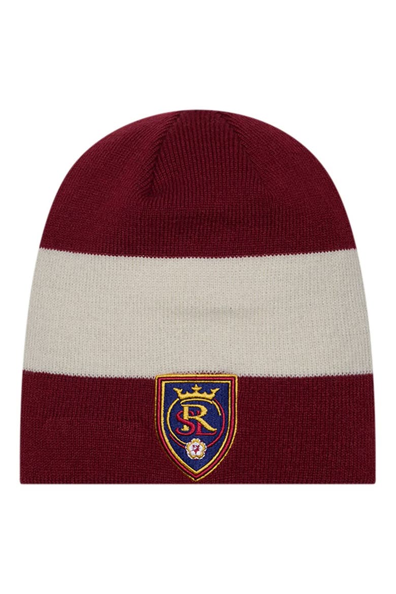 Men's New Era Red Real Salt Lake 2024 Kick Off Collection Knit Beanie, Main, color, Red
