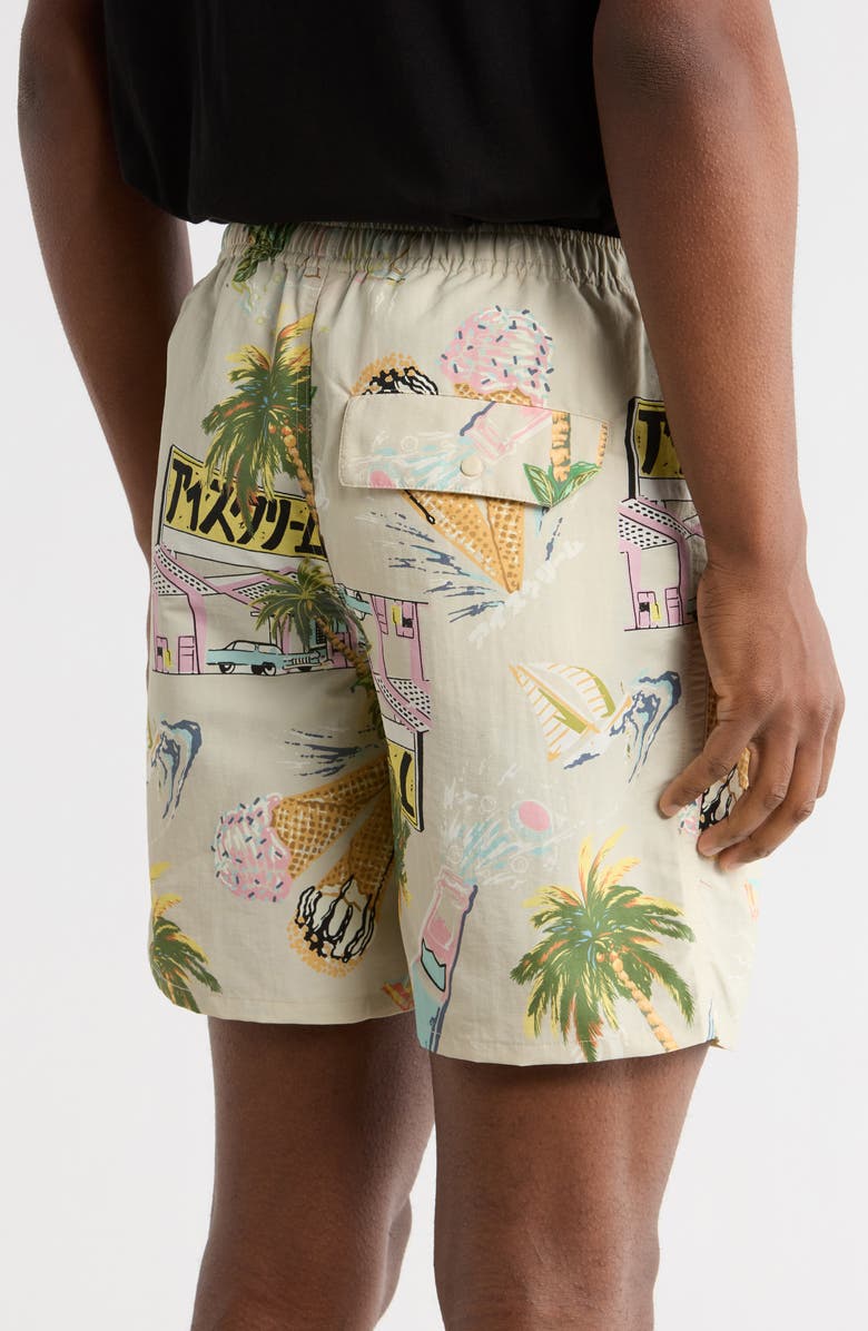 ICECREAM Diner Nylon Shorts, Alternate, color, Beige