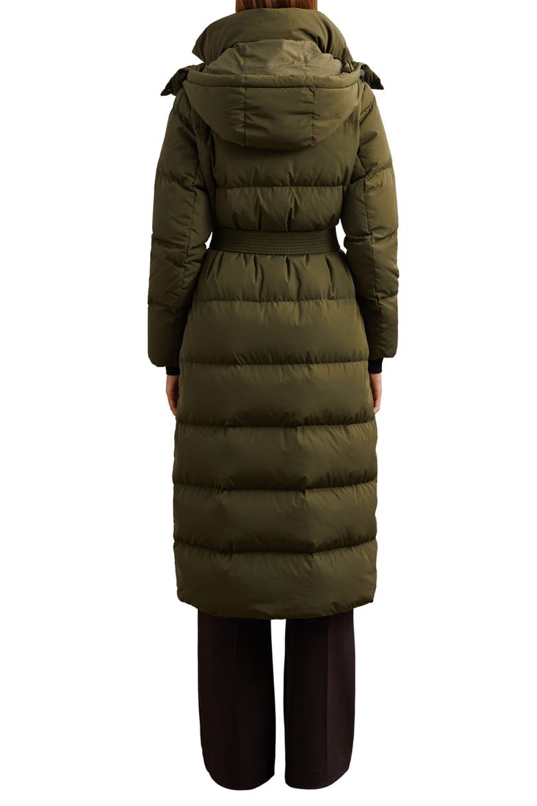 Colette Quilted Longline Puffer Jacket, Alternate, color, KHAKI
