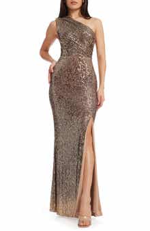 Dress the Population Sariah Sequin One-Shoulder Gown