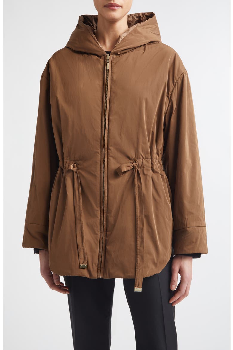 Charme Water Repellent Hooded Jacket, Main, color, HONEY