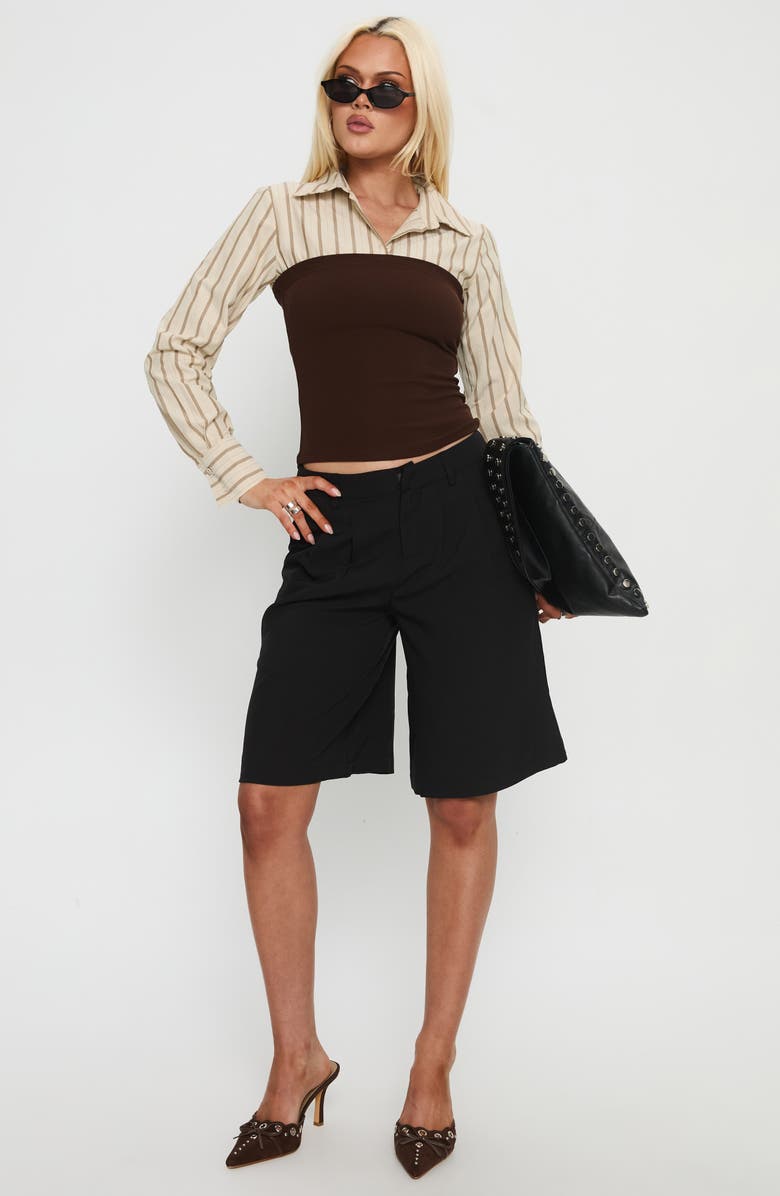 Princess Polly Dawnette Stripe Layered Shirt, Alternate, color, Multi