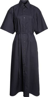 PLAN C Oversize Cotton Shirtdress
