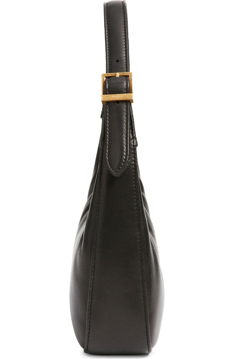 Saint Laurent Calypso Leather Shoulder Bag, Alternate, color, Black