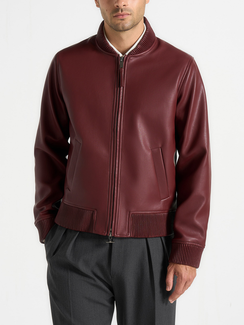 Arman Faux Leather Bomber