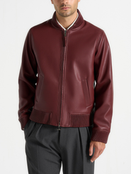 Manière De Voir Arman Faux Leather Bomber