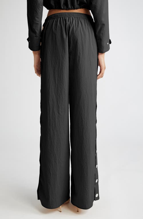 L Agence L'agence Valkyrie Snap Accent Drawstring Waist Pants In Black