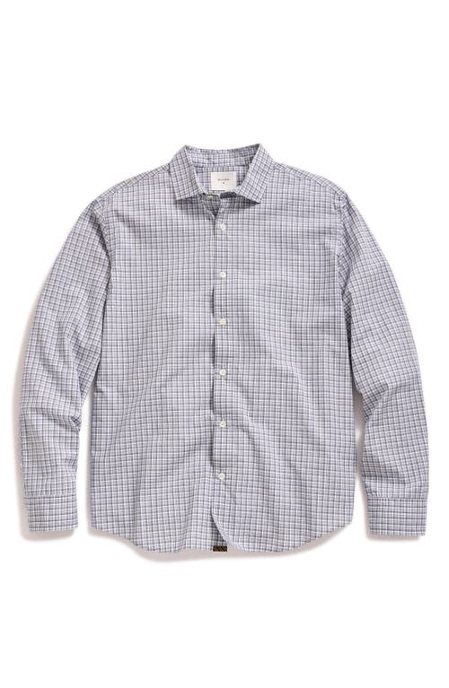 Billy Reid Hutcheson Micro Shadow Plaid Button-up Shirt In Carbon Blue/multi