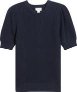 Caslon® Elbow Sleeve Cotton Sweater