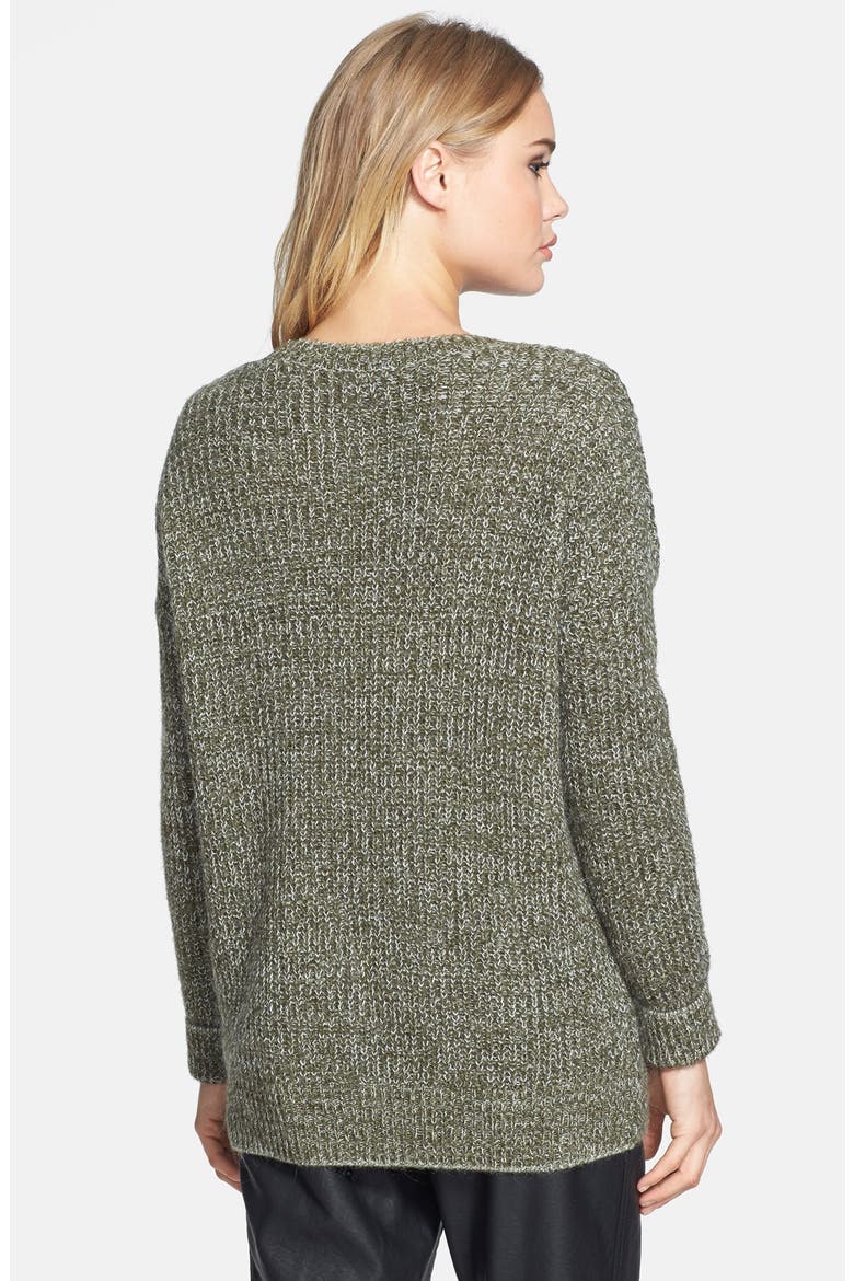Ribbed Sweater (Nordstrom Exclusive), Alternate, color, KHAKI/ OLIVE