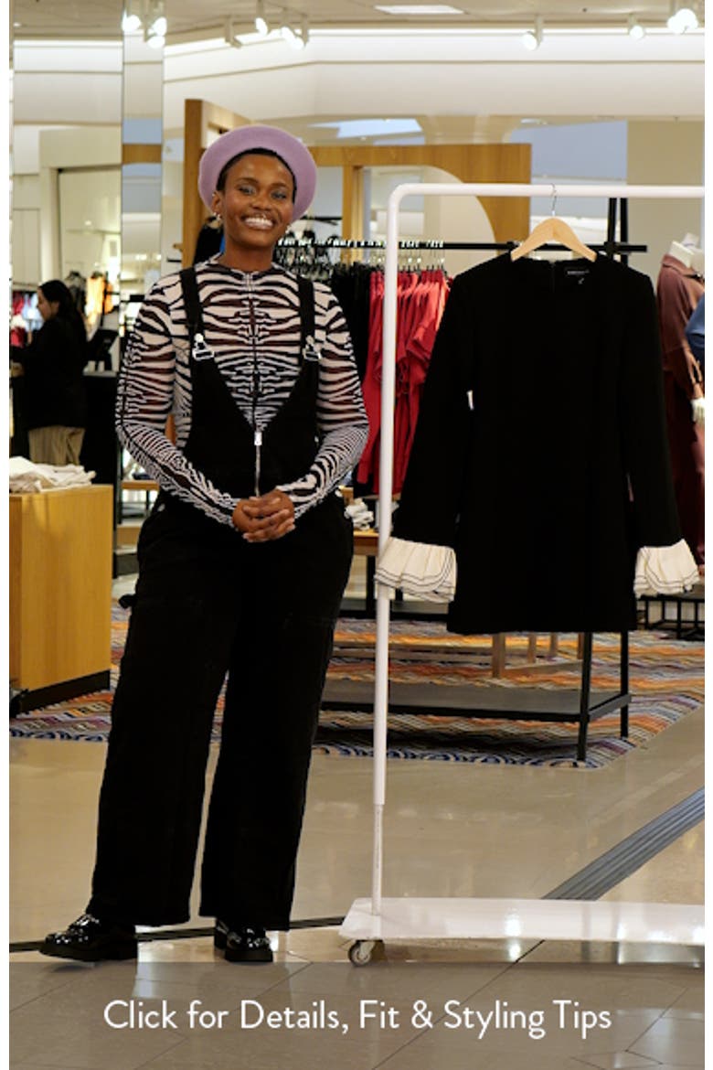 Ruffle Detail Long Sleeve Sheath Minidress video
