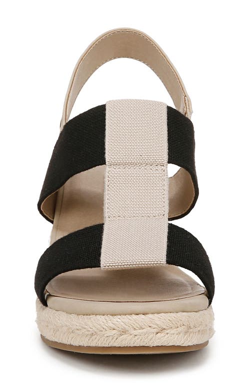 Shop Lifestride Tallulah Espadrille Slingback Platform Wedge Sandal In Black/natural