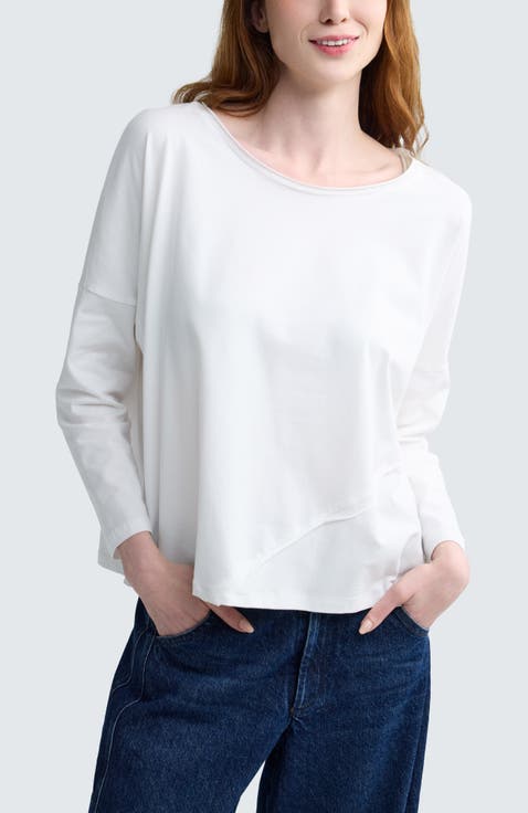 Cerys Asymmetric Jersey Blouse