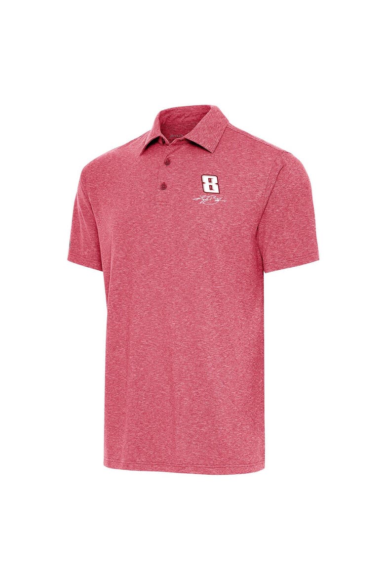 Men's Antigua Heather Red Kyle Busch Par 3 Polo, Main, color, Heather Red