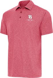 ANTIGUA Men's Antigua Heather Red Kyle Busch Par 3 Polo