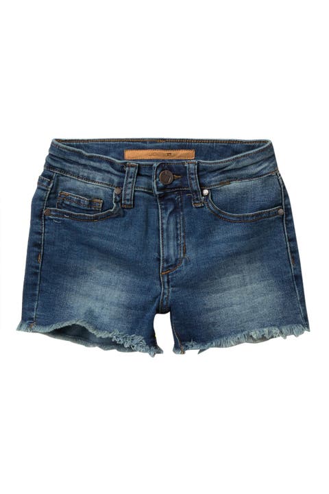 Kids' Mid Rise Frayed Hem Shorts (Big Kid)