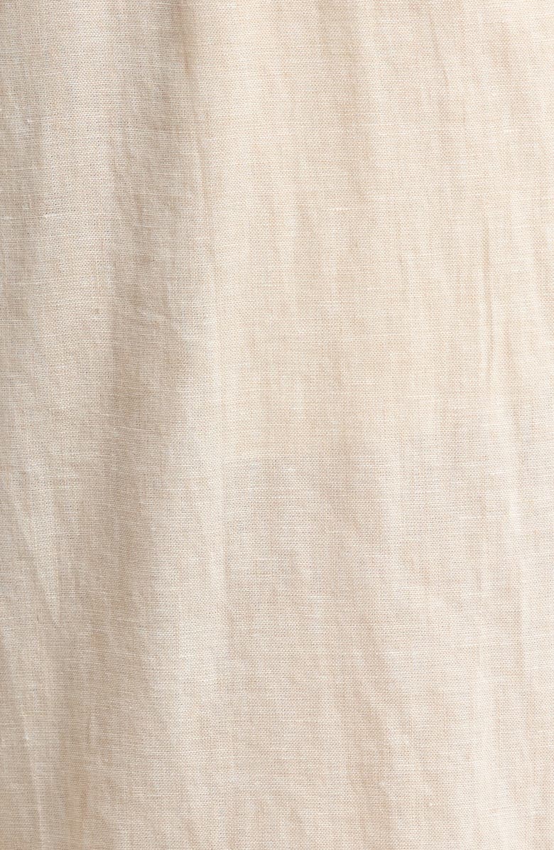 Caslon<sup>®</sup> Wide Leg Crop Linen Pants, Alternate, color, Flax