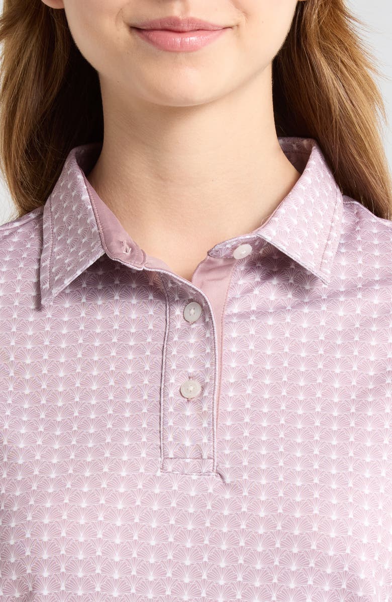 Swannies Lauren Print Golf Polo, Alternate, color, Mauve