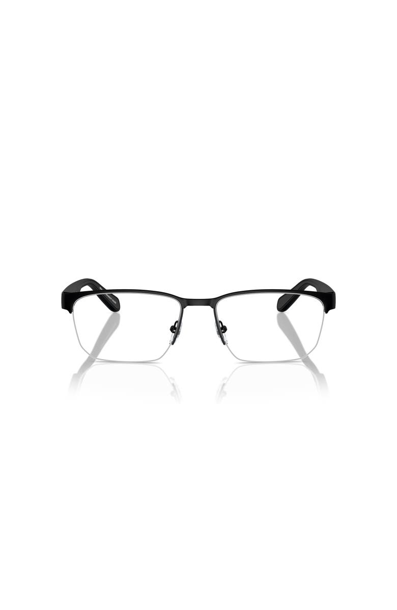 Emporio Armani 56mm Irregular optical glasses, Alternate, color, Black
