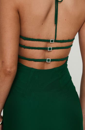 Malvern Mesh Halter Maxi Dress