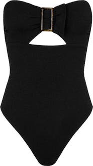 ViX Paula Hermanny Fir Sade Cutout Bandeau One-Piece Swimsuit