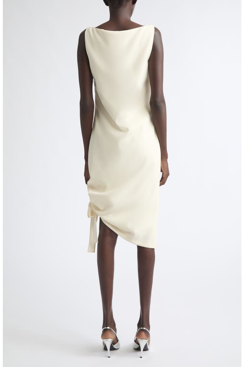Asymmetrical Boatneck Sheath Dress, Alternate, color, IVORY