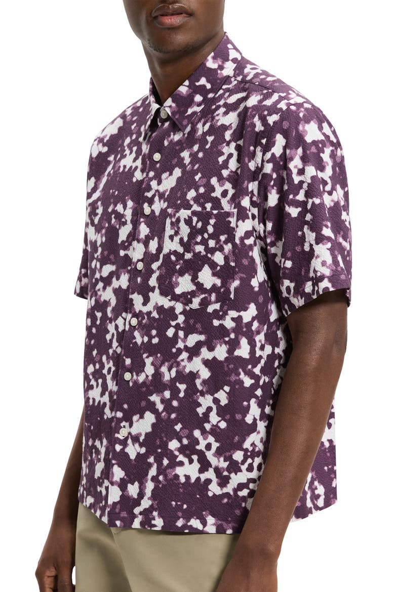 Weekend Short Sleeve Seersucker Button-Up Shirt, Alternate, color, GRAPEVINE MULTI
