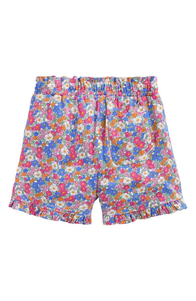 Mini Boden Kids' Print Pull-On Jersey Shorts, Alternate, color, Festival Pink Nautical Floral