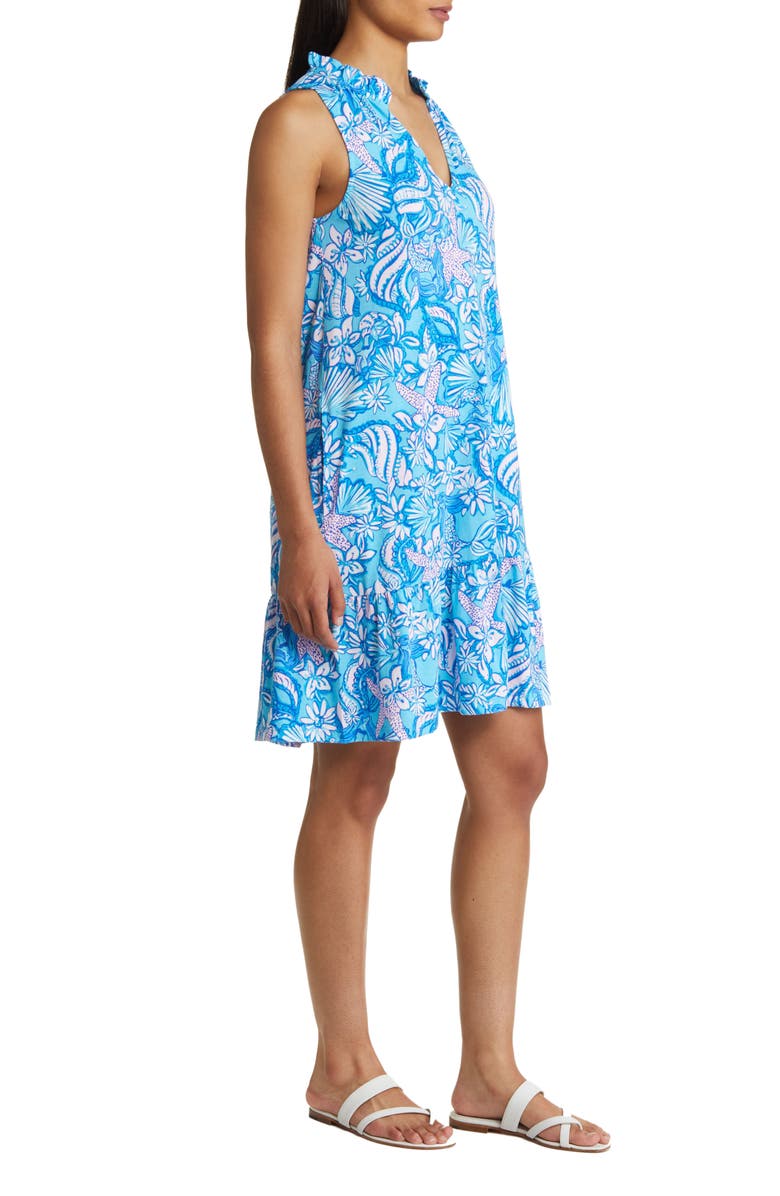 Lilly Pulitzer<sup>®</sup> Malone Shell Print Sleeveless Cotton Shift Dress, Alternate, color,